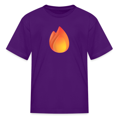 🔥 Fire (Microsoft Fluent) Kids' T-Shirt - purple