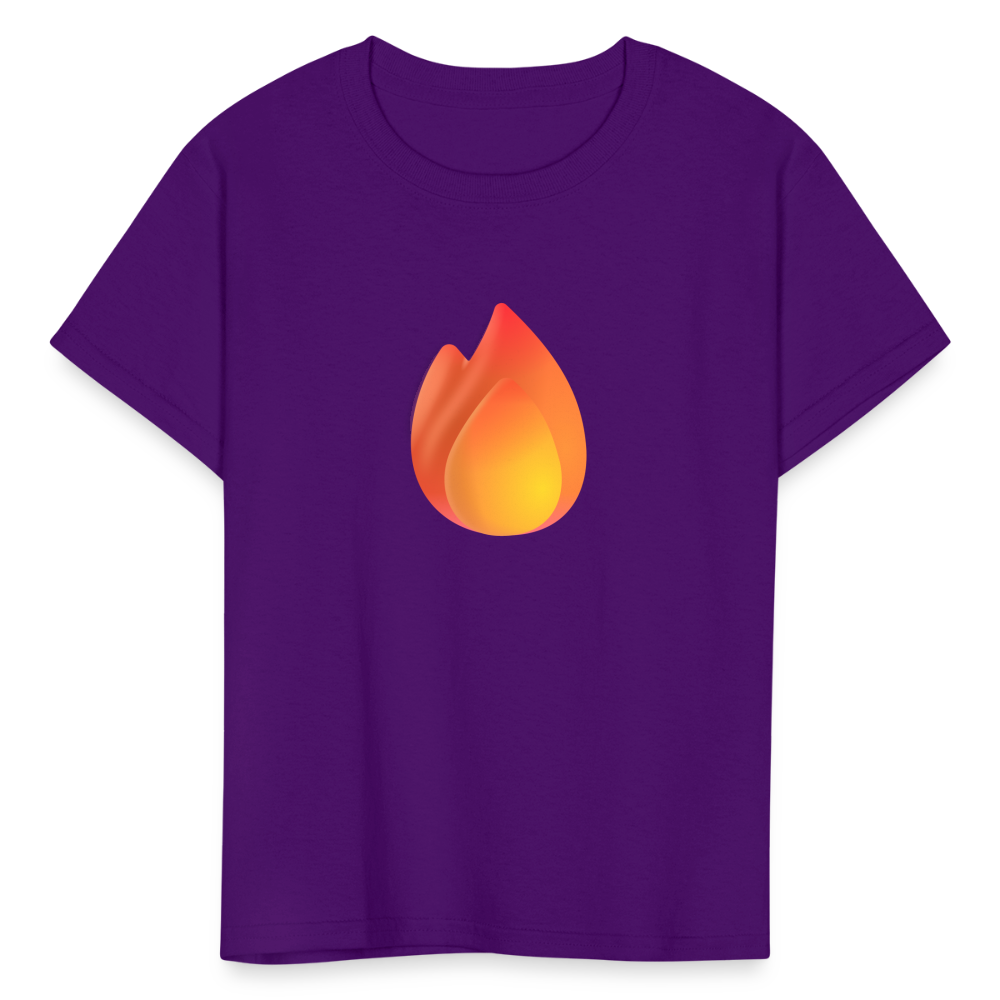 🔥 Fire (Microsoft Fluent) Kids' T-Shirt - purple