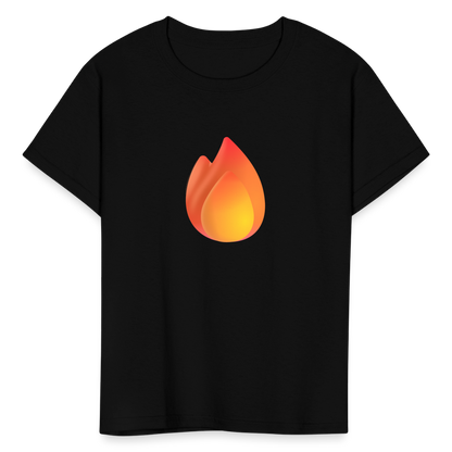 🔥 Fire (Microsoft Fluent) Kids' T-Shirt - black