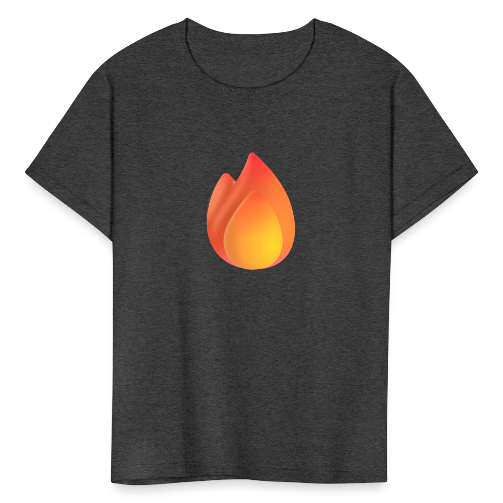 🔥 Fire (Microsoft Fluent) Kids' T-Shirt - heather black