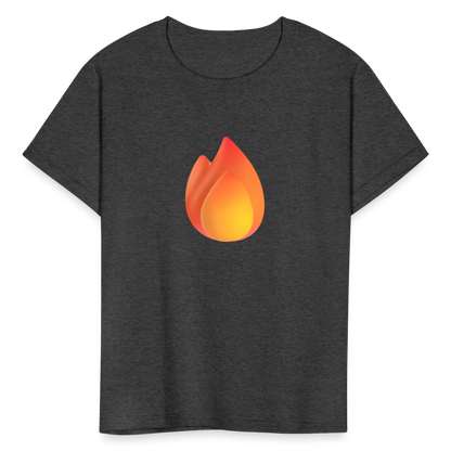🔥 Fire (Microsoft Fluent) Kids' T-Shirt - heather black