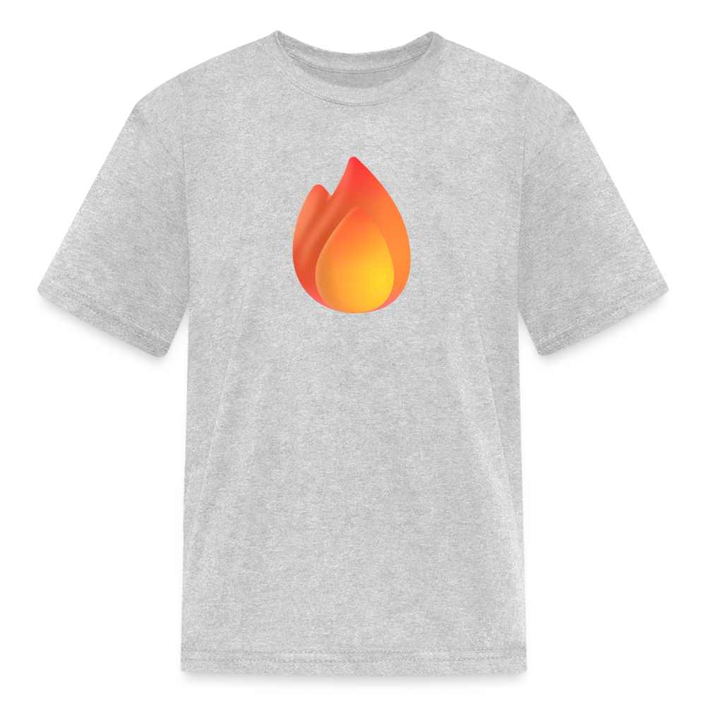 🔥 Fire (Microsoft Fluent) Kids' T-Shirt - heather gray