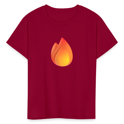🔥 Fire (Microsoft Fluent) Kids' T-Shirt - dark red