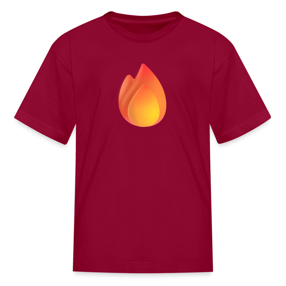 🔥 Fire (Microsoft Fluent) Kids' T-Shirt - dark red