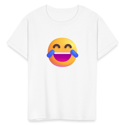 😂 Face with Tears of Joy (Microsoft Fluent) Kids' T-Shirt - white