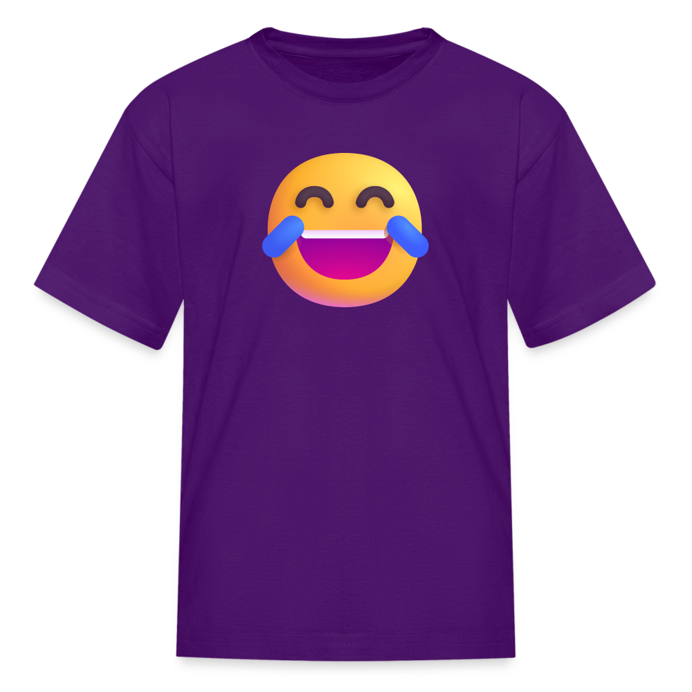 😂 Face with Tears of Joy (Microsoft Fluent) Kids' T-Shirt - purple
