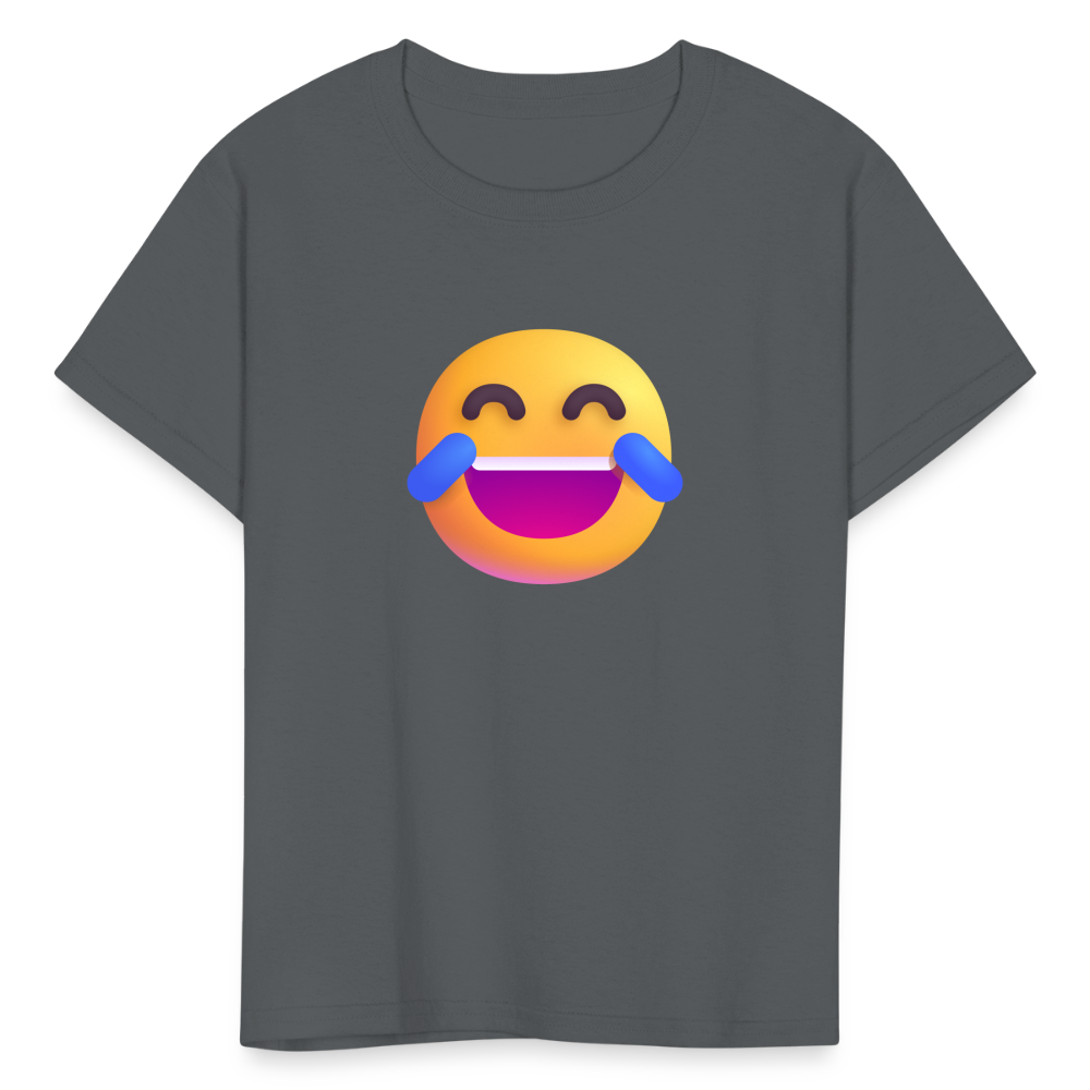 😂 Face with Tears of Joy (Microsoft Fluent) Kids' T-Shirt - charcoal