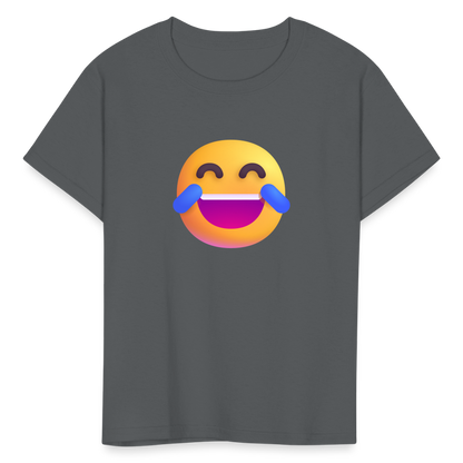 😂 Face with Tears of Joy (Microsoft Fluent) Kids' T-Shirt - charcoal