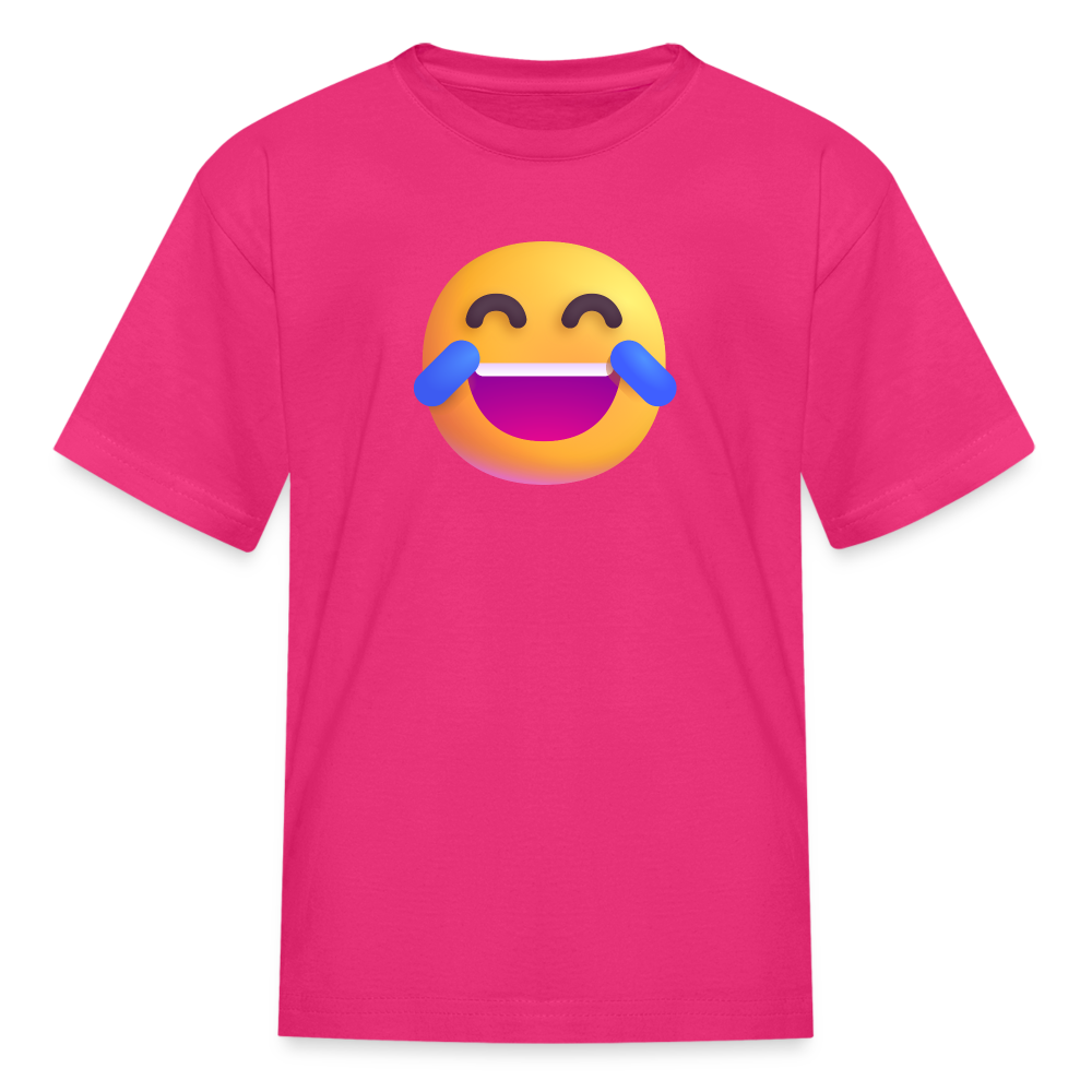 😂 Face with Tears of Joy (Microsoft Fluent) Kids' T-Shirt - fuchsia