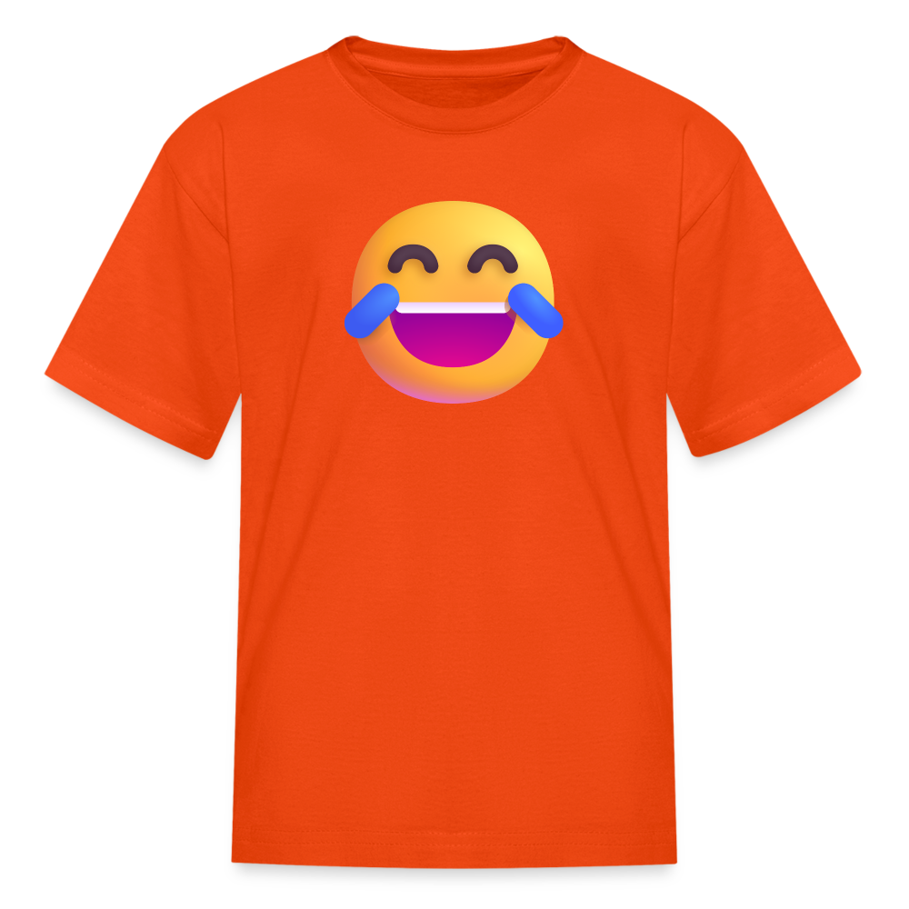 😂 Face with Tears of Joy (Microsoft Fluent) Kids' T-Shirt - orange