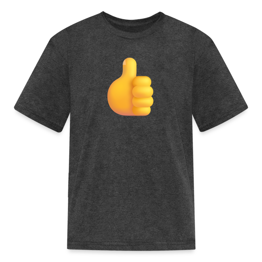 👍 Thumbs Up (Microsoft Fluent) Kids' T-Shirt - heather black