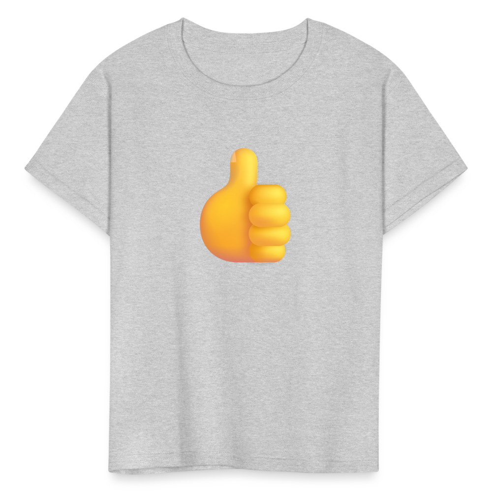 👍 Thumbs Up (Microsoft Fluent) Kids' T-Shirt - heather gray
