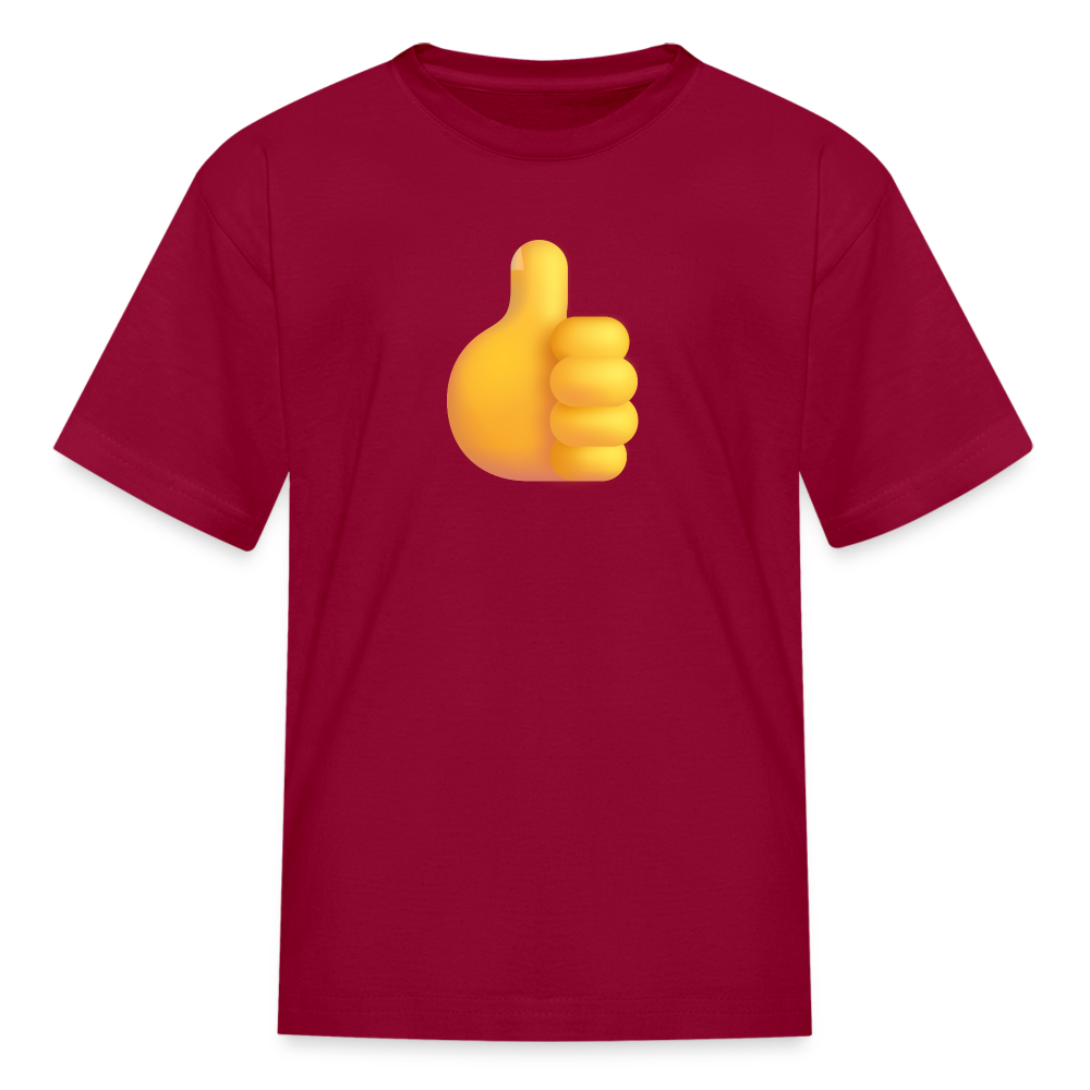 👍 Thumbs Up (Microsoft Fluent) Kids' T-Shirt - dark red