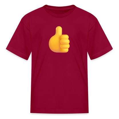 👍 Thumbs Up (Microsoft Fluent) Kids' T-Shirt - dark red