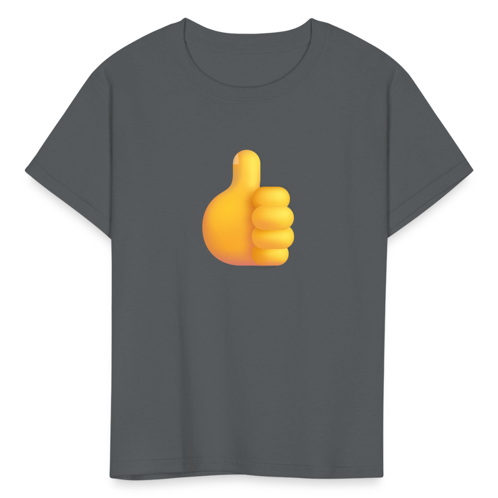 👍 Thumbs Up (Microsoft Fluent) Kids' T-Shirt - charcoal