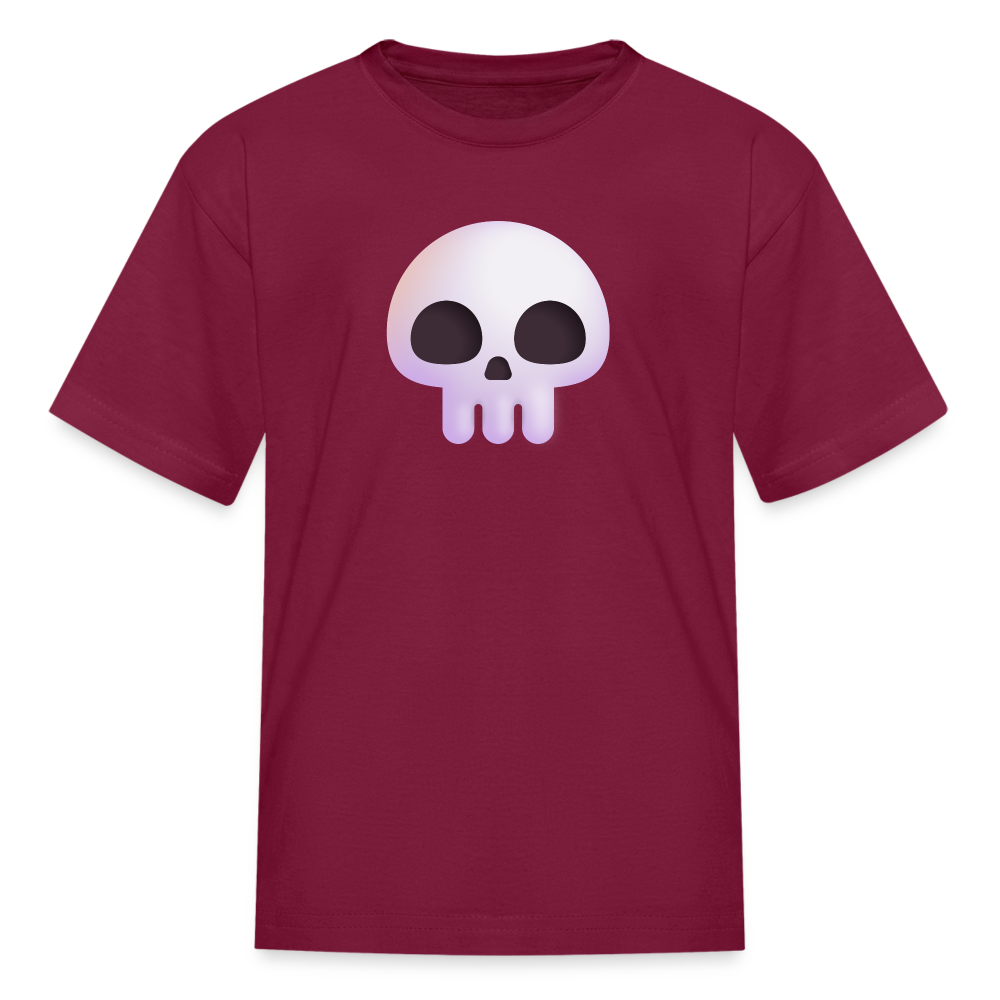 💀 Skull (Microsoft Fluent) Kids' T-Shirt - burgundy