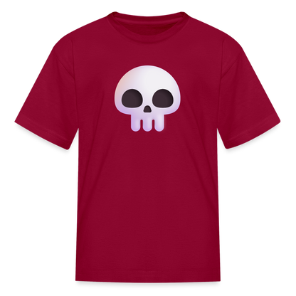 💀 Skull (Microsoft Fluent) Kids' T-Shirt - dark red