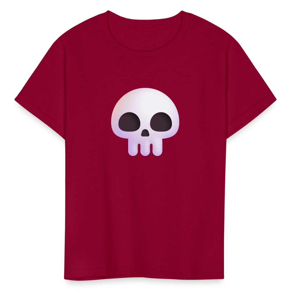 💀 Skull (Microsoft Fluent) Kids' T-Shirt - dark red