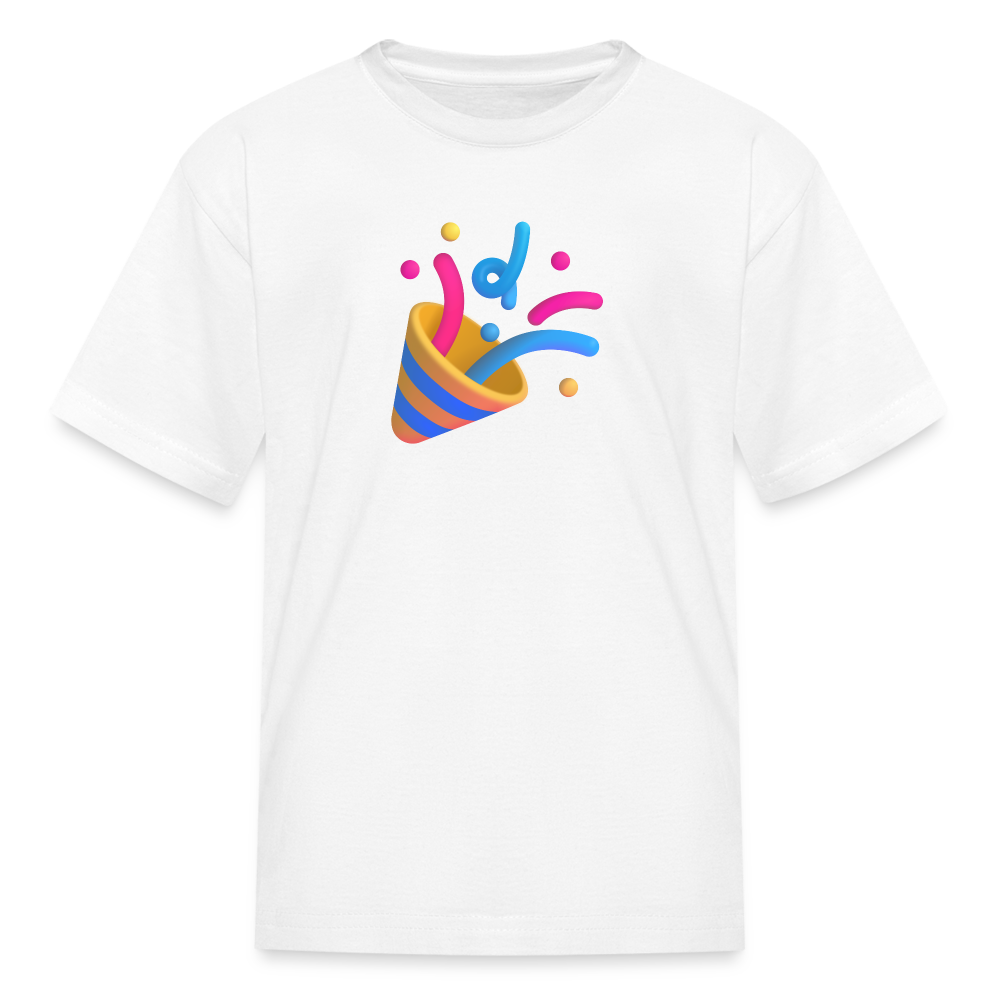 🎉 Party Popper (Microsoft Fluent) Kids' T-Shirt - white