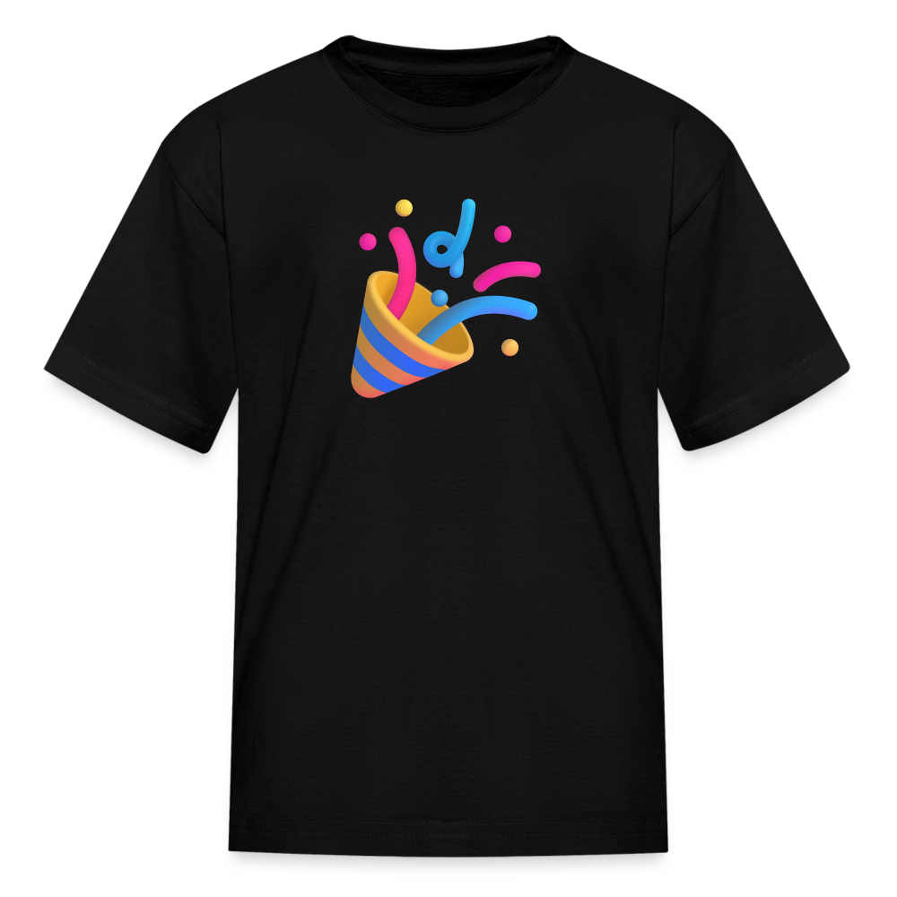 🎉 Party Popper (Microsoft Fluent) Kids' T-Shirt - black