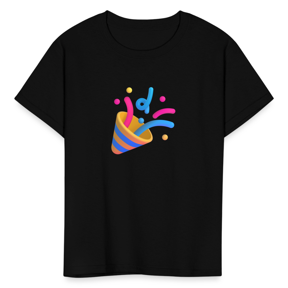 🎉 Party Popper (Microsoft Fluent) Kids' T-Shirt - black
