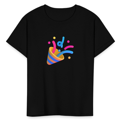 🎉 Party Popper (Microsoft Fluent) Kids' T-Shirt - black