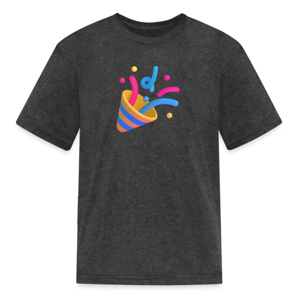 🎉 Party Popper (Microsoft Fluent) Kids' T-Shirt - heather black