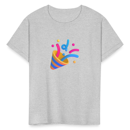 🎉 Party Popper (Microsoft Fluent) Kids' T-Shirt - heather gray