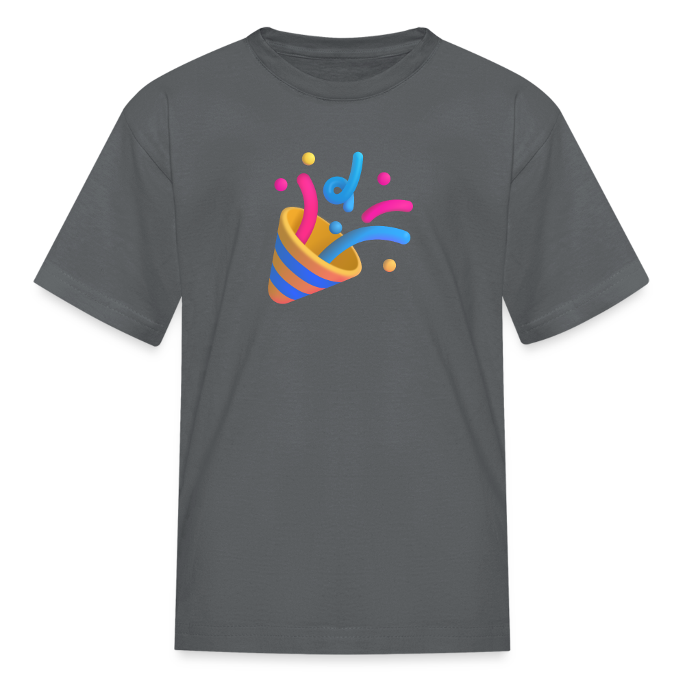 🎉 Party Popper (Microsoft Fluent) Kids' T-Shirt - charcoal