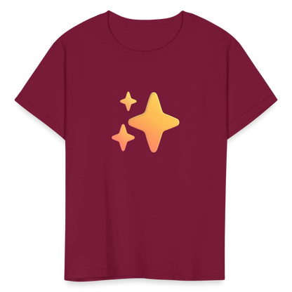 ✨ Sparkles (Microsoft Fluent) Kids' T-Shirt - burgundy