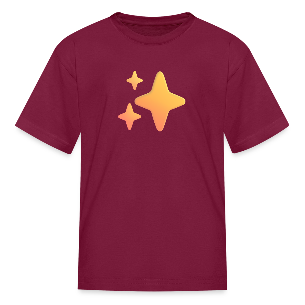 ✨ Sparkles (Microsoft Fluent) Kids' T-Shirt - burgundy