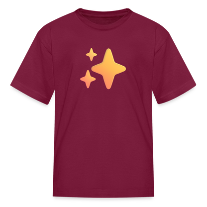 ✨ Sparkles (Microsoft Fluent) Kids' T-Shirt - burgundy