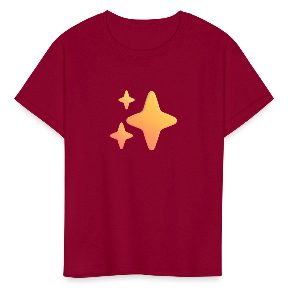 ✨ Sparkles (Microsoft Fluent) Kids' T-Shirt - dark red