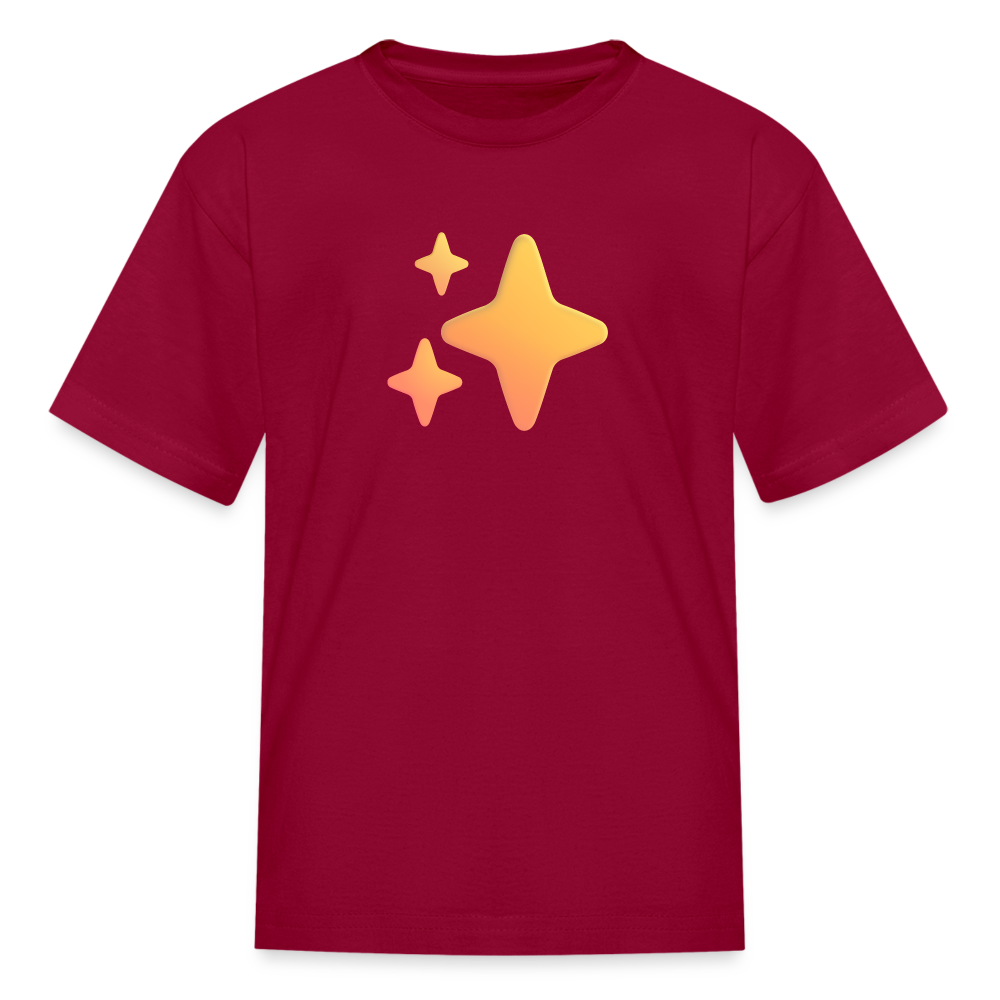 ✨ Sparkles (Microsoft Fluent) Kids' T-Shirt - dark red