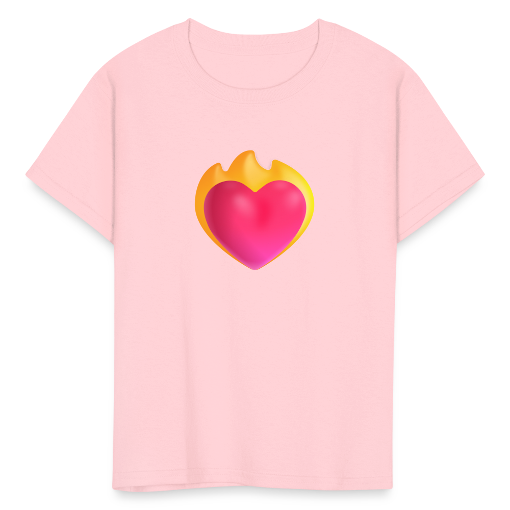 ❤️‍🔥 Heart on Fire (Microsoft Fluent) Kids' T-Shirt - pink