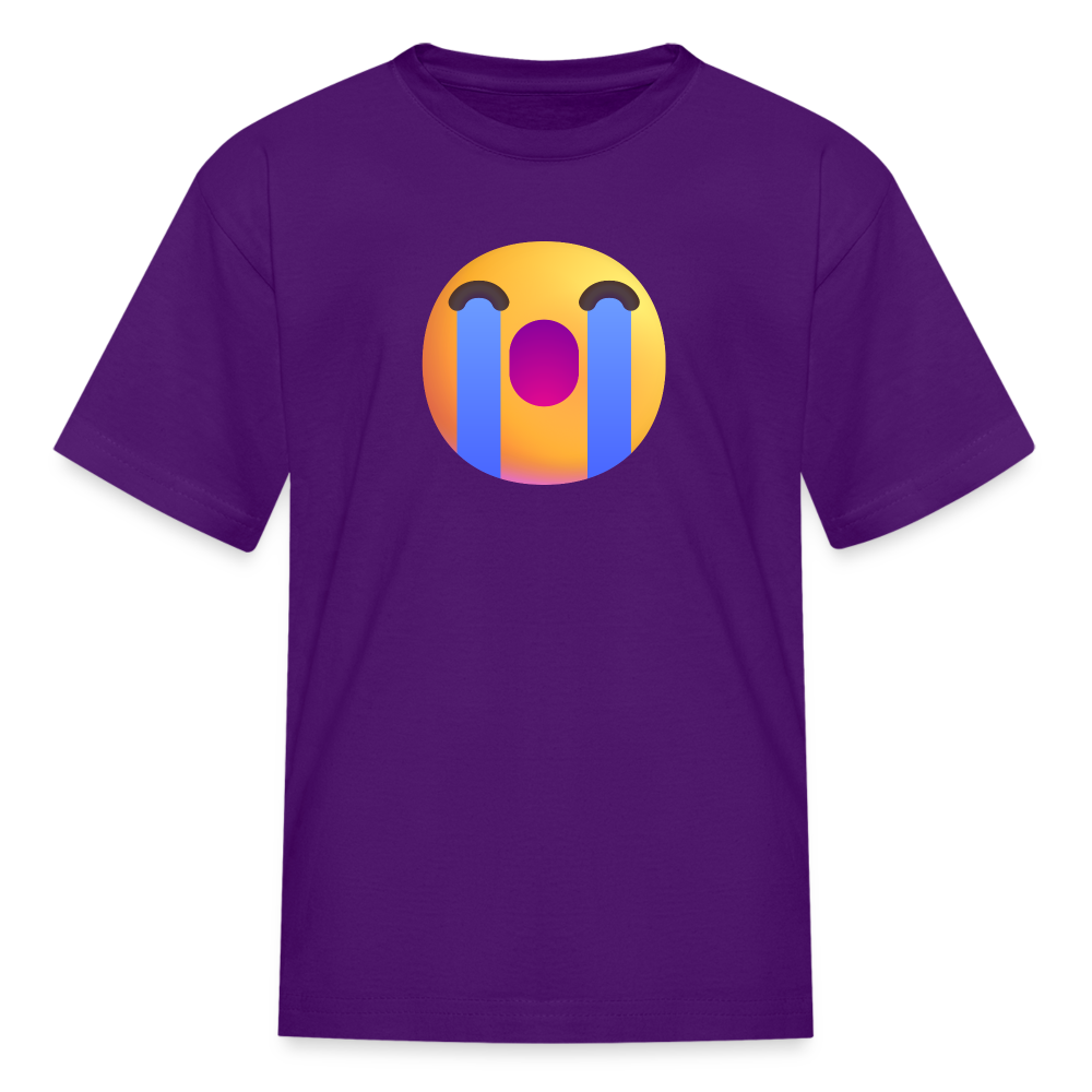 😭 Loudly Crying Face (Microsoft Fluent) Kids' T-Shirt - purple