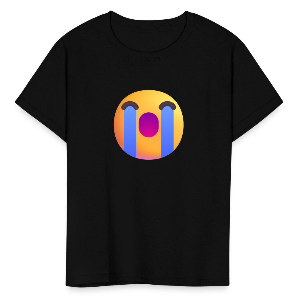 😭 Loudly Crying Face (Microsoft Fluent) Kids' T-Shirt - black