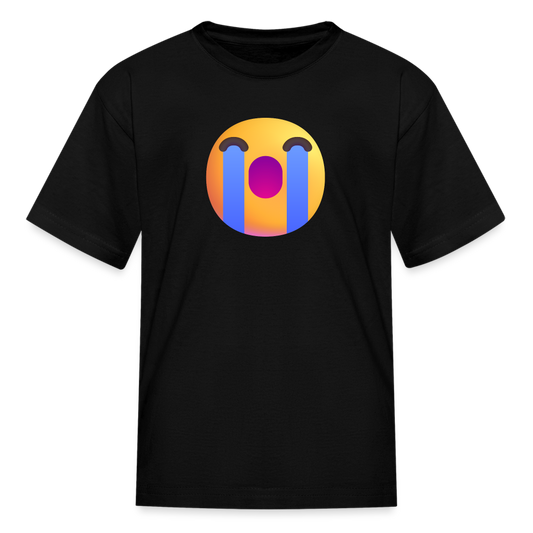 😭 Loudly Crying Face (Microsoft Fluent) Kids' T-Shirt - black