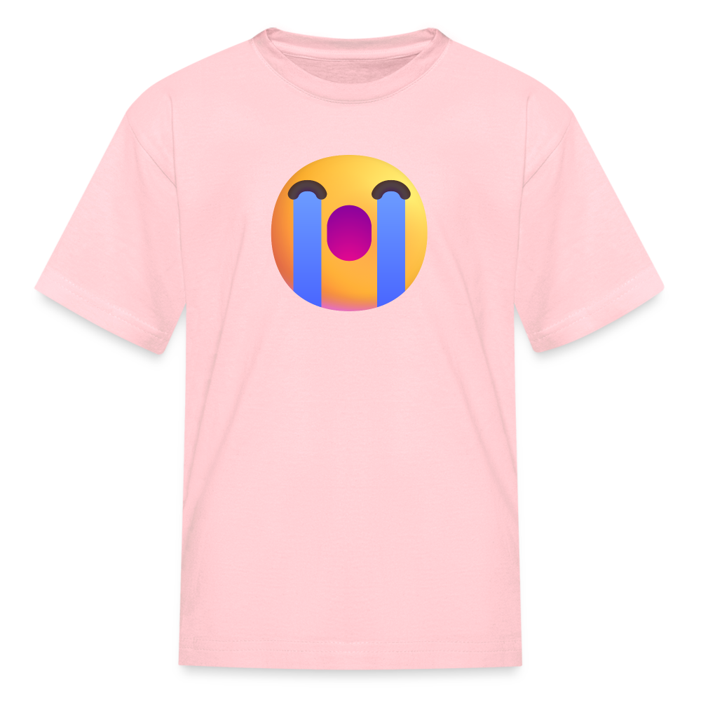 😭 Loudly Crying Face (Microsoft Fluent) Kids' T-Shirt - pink