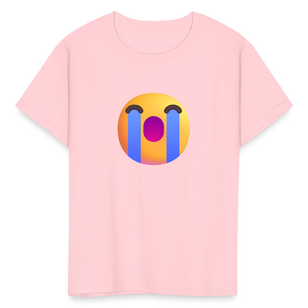 😭 Loudly Crying Face (Microsoft Fluent) Kids' T-Shirt - pink