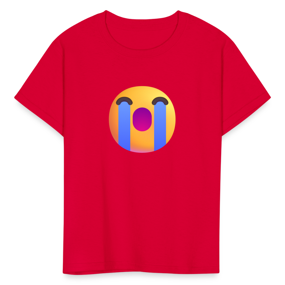 😭 Loudly Crying Face (Microsoft Fluent) Kids' T-Shirt - red