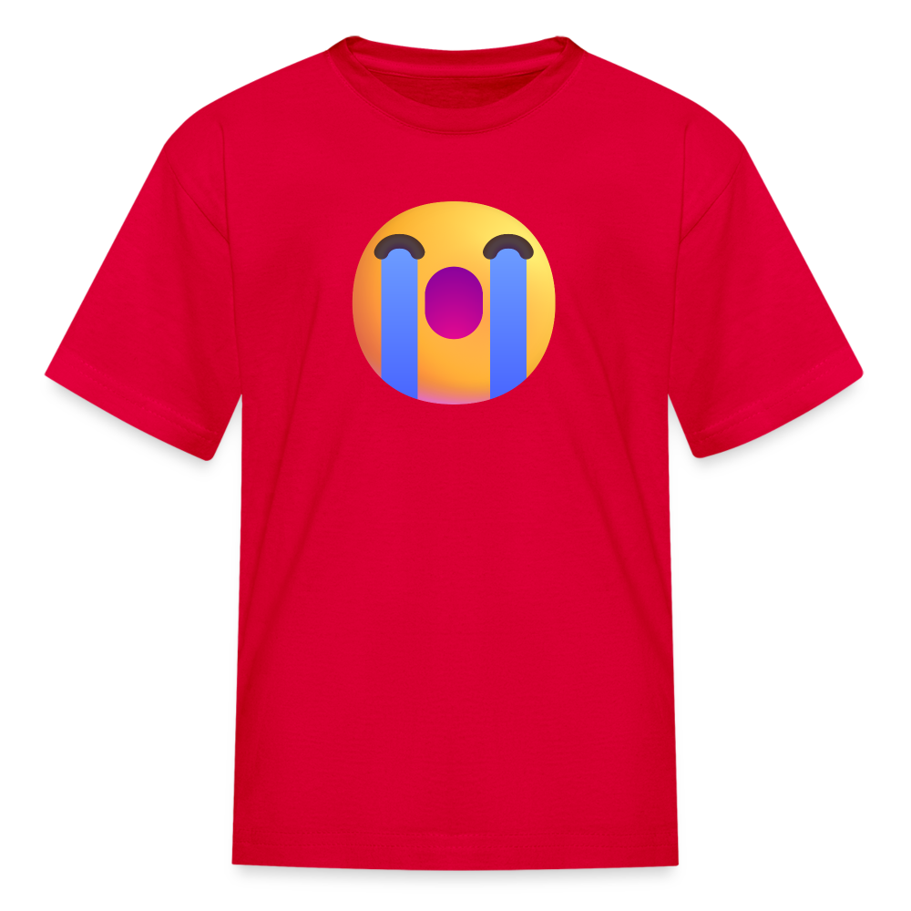 😭 Loudly Crying Face (Microsoft Fluent) Kids' T-Shirt - red