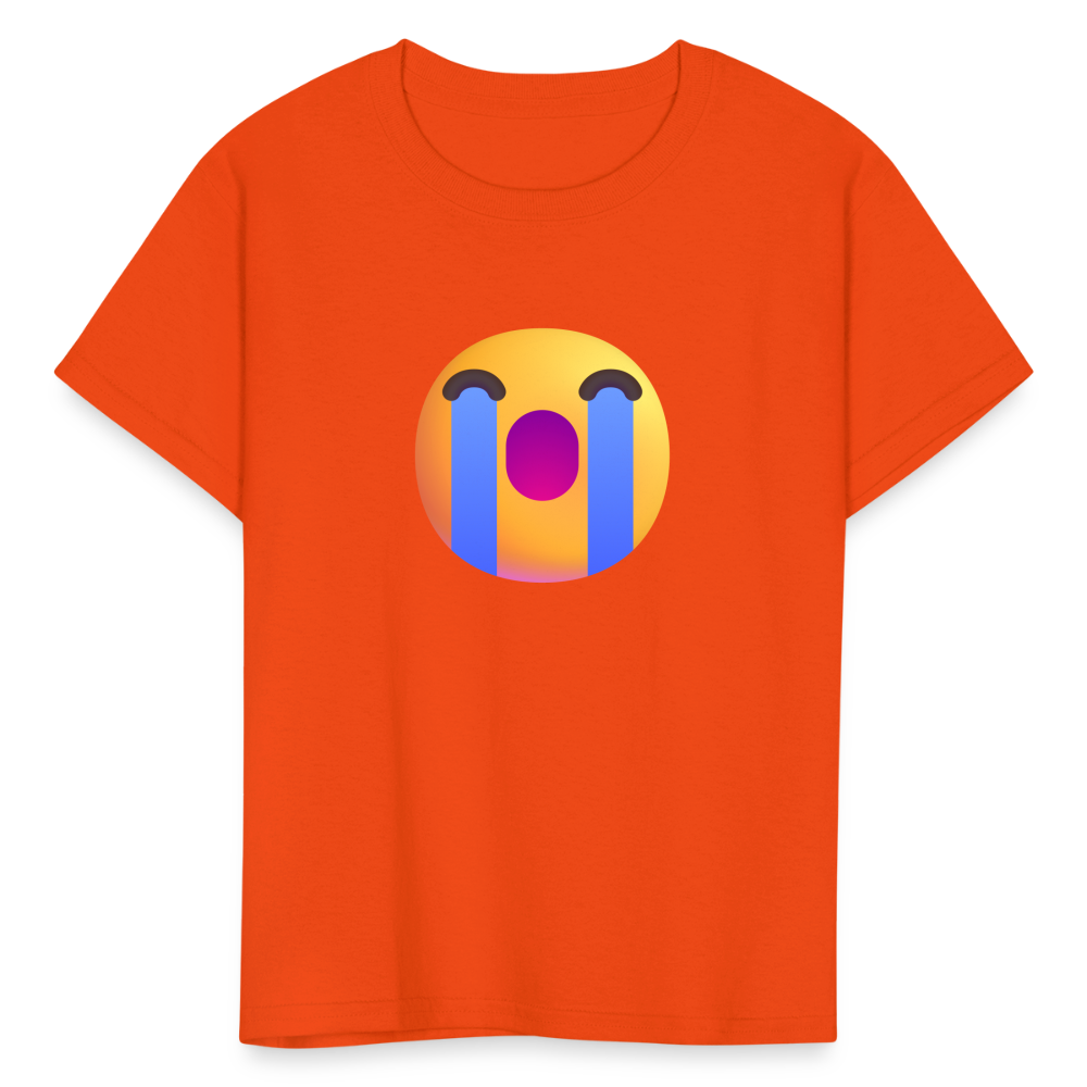 😭 Loudly Crying Face (Microsoft Fluent) Kids' T-Shirt - orange