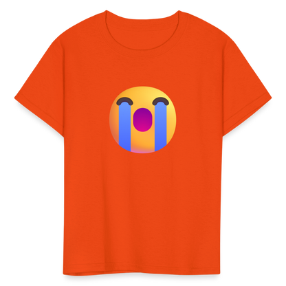 😭 Loudly Crying Face (Microsoft Fluent) Kids' T-Shirt - orange