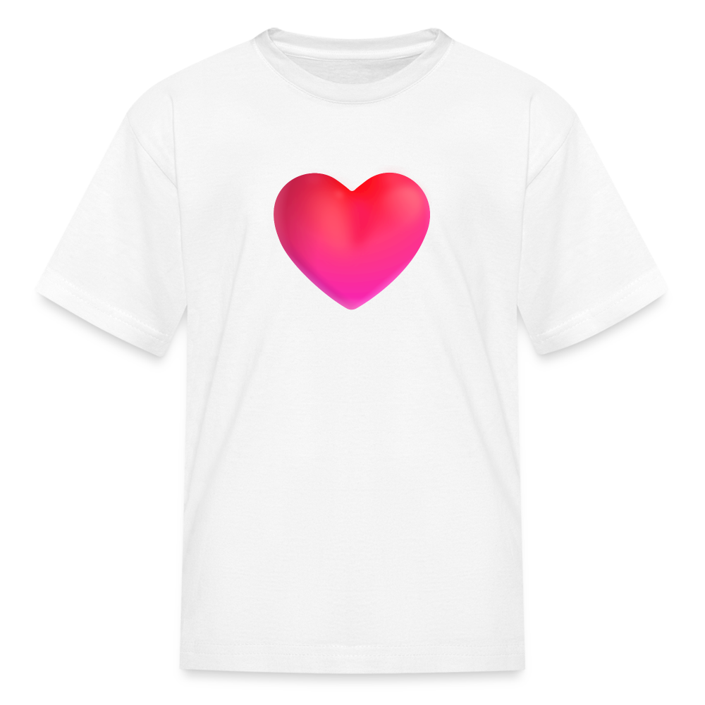 ❤️ Red Heart (Microsoft Fluent) Kids' T-Shirt - white