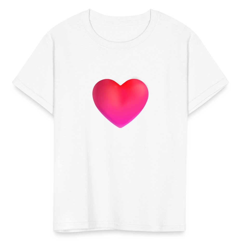 ❤️ Red Heart (Microsoft Fluent) Kids' T-Shirt - white