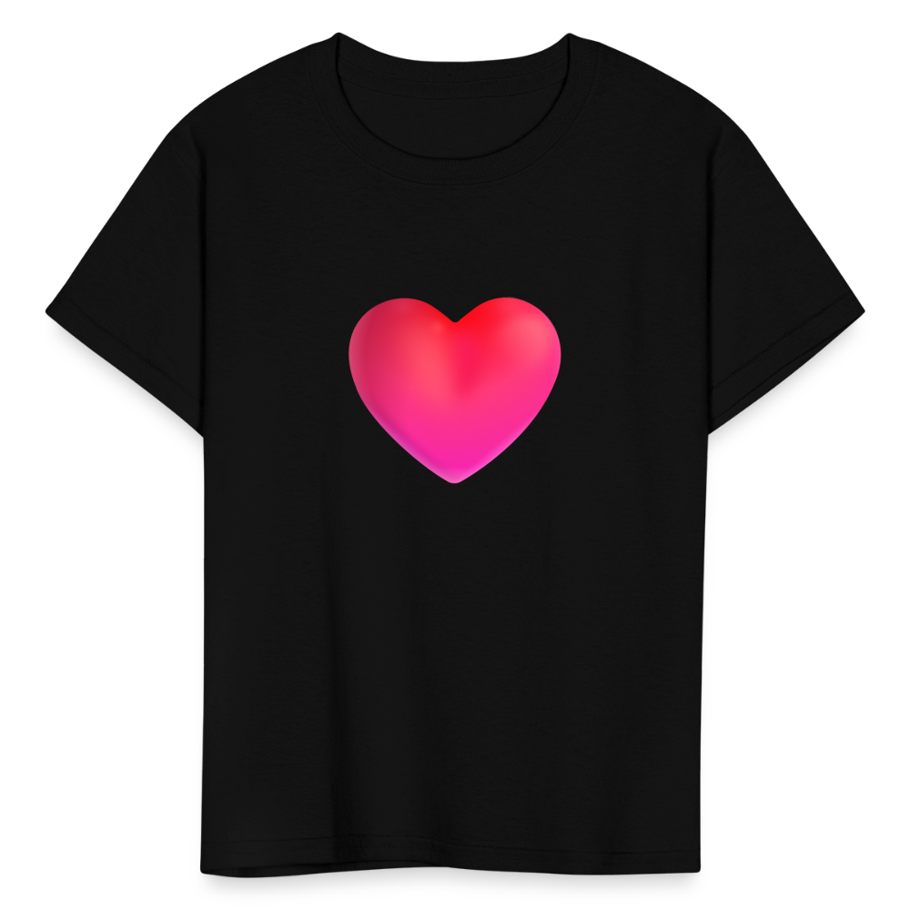 ❤️ Red Heart (Microsoft Fluent) Kids' T-Shirt - black