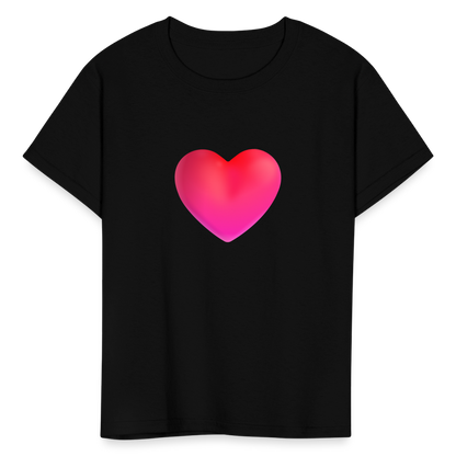 ❤️ Red Heart (Microsoft Fluent) Kids' T-Shirt - black
