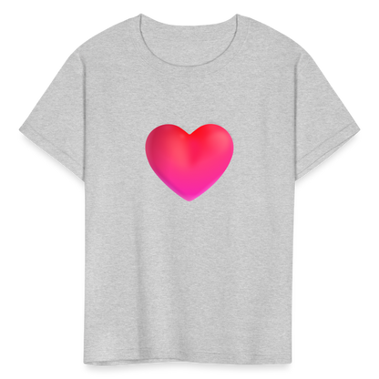 ❤️ Red Heart (Microsoft Fluent) Kids' T-Shirt - heather gray
