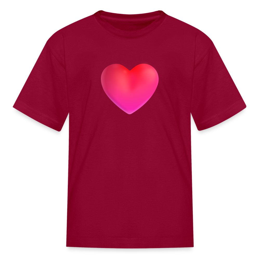 ❤️ Red Heart (Microsoft Fluent) Kids' T-Shirt - dark red